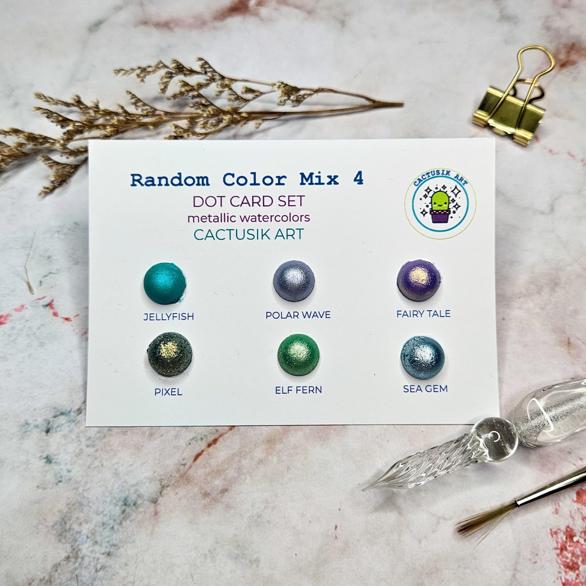Random Color Mix 4 – Dot Card Set