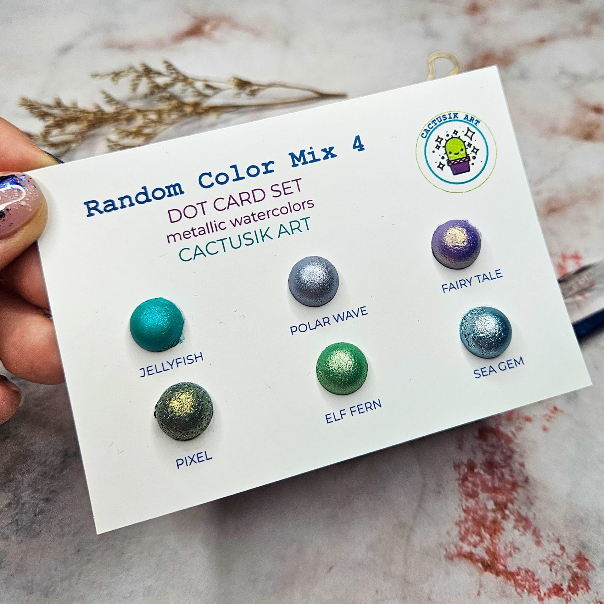 Random Color Mix 4 – Dot Card Set
