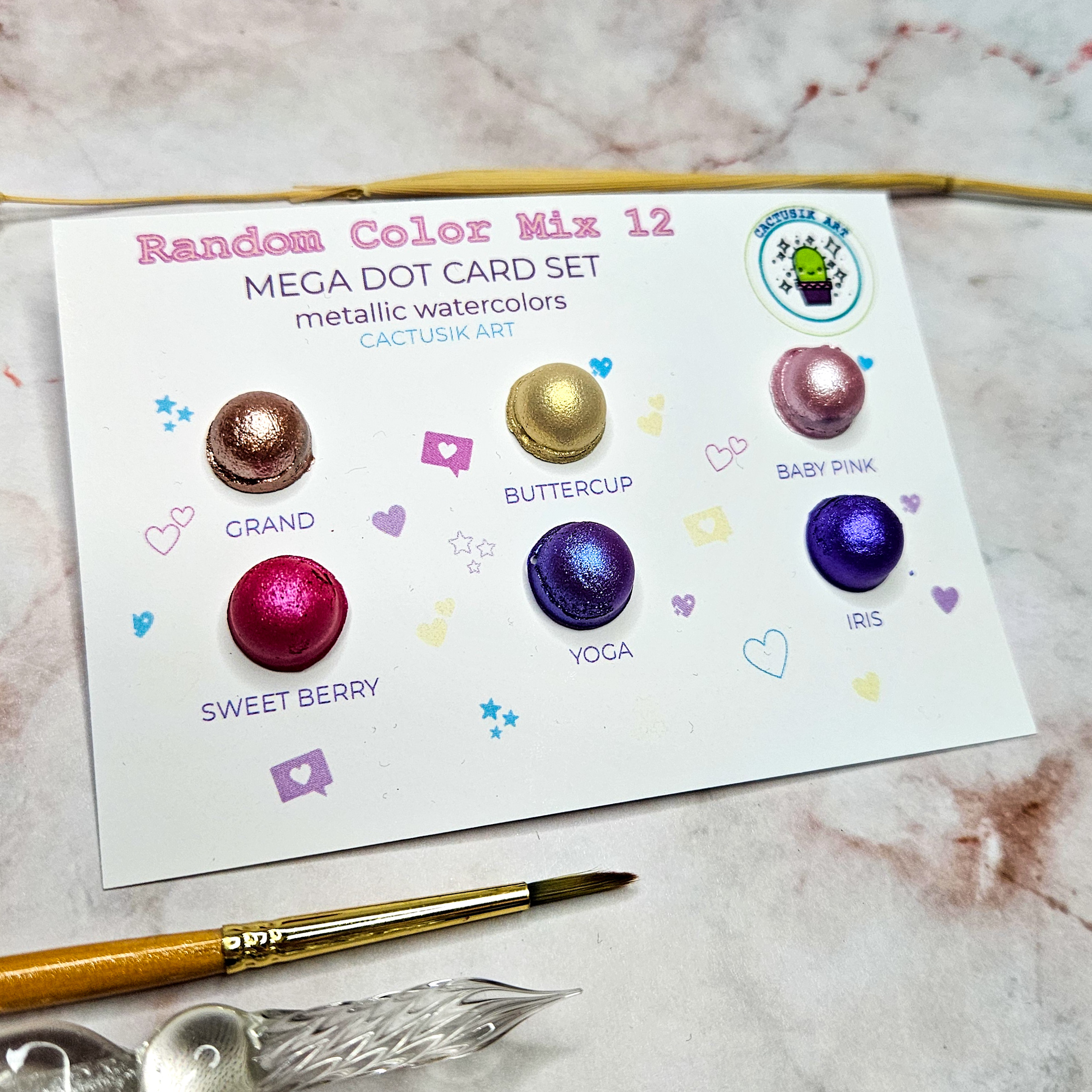 Random Color Mix 12 – Mega Dot Card Set