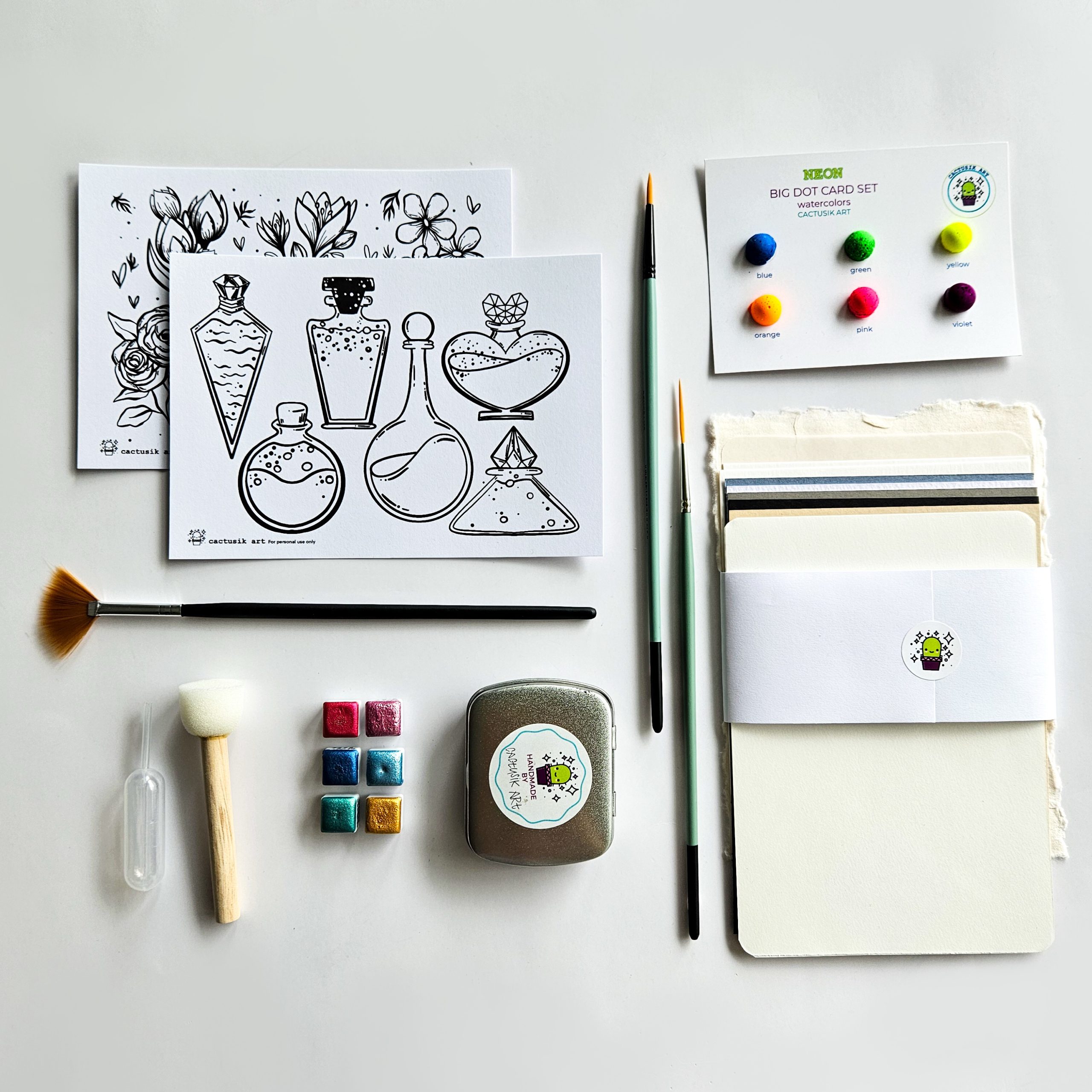 Zestaw na start: akcesoria do akwareli + zestaw farb MINI - obrazek 5