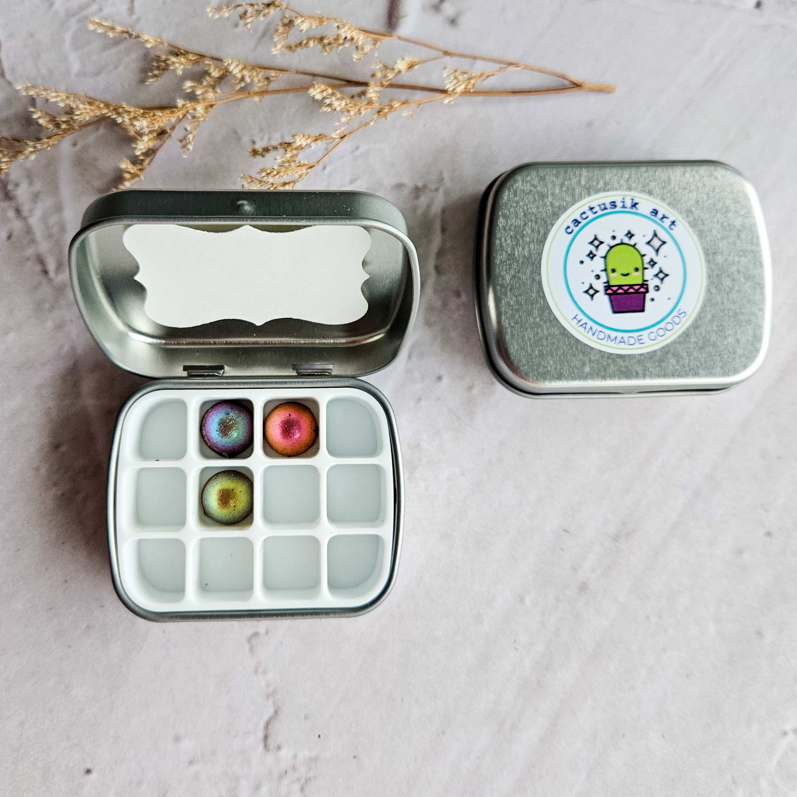 Puszka metalowa z wkładką na 12 kolorów - obrazek 3